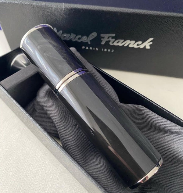 TRAVEL/PURSE PERFUME ATOMIZER: ACRLIC RESIN, BLACK WITH GREY SHADES