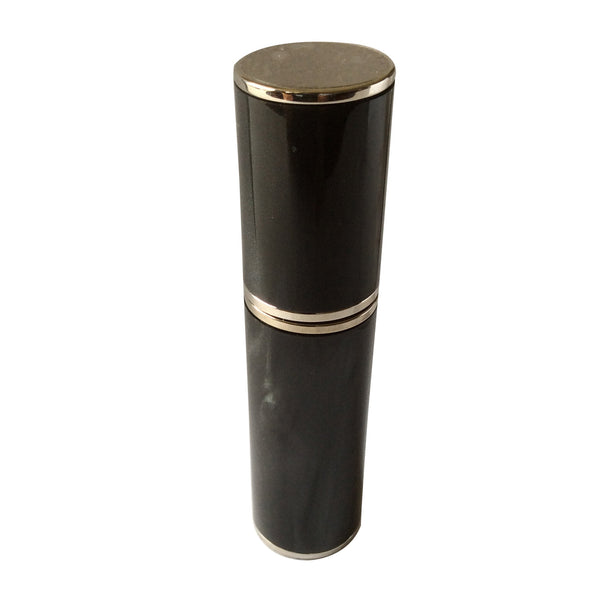 TRAVEL/PURSE PERFUME ATOMIZER: ACRLIC RESIN, BLACK WITH GREY SHADES
